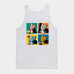 American Shorthair Pop Art - Cat Kitties Tank Top